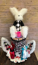 Alice in Wonderland OVERSIZE Themed Top Hat WHITE RABBIT Head  60cm - 24" TALL