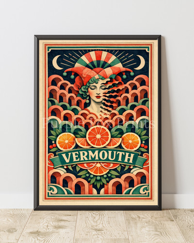 Vermouth vintage art - art, deco