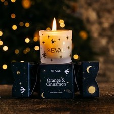 St Eval Orange & Cinnamon Christmas Cracker Scented Candle in a  small Glass Jar