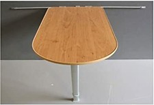 CURVED BEECH WOOD TABLE &