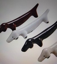 4 DACHSHUND mini CERAMIC