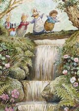 Vintage Nostalgic Foxwood Tales Woodland Animals Card ~ Waterfall Bridge