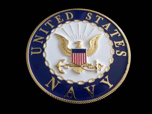 Navy metal medallion - navy,