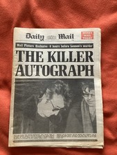 John Lennon Killed Coventry FC Mail December 10 1980 Original Newspaper 