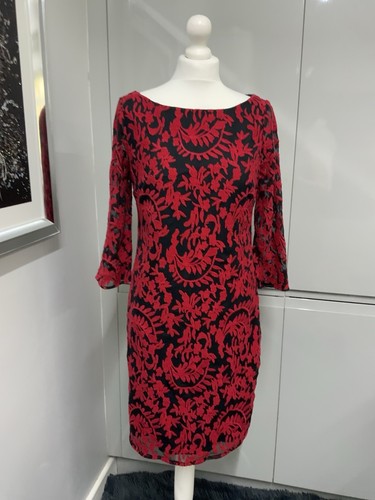 Monsoon dress black - uk, red