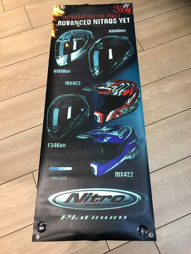 Nitro helmets banner poster - helmets,