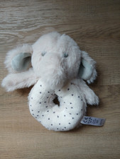 Mamas & and Papas Ellery Elephant Grabber Soft Toy Comforter Rattle NWOT