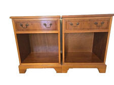 Pair of Vintage Burr Yew Wood
