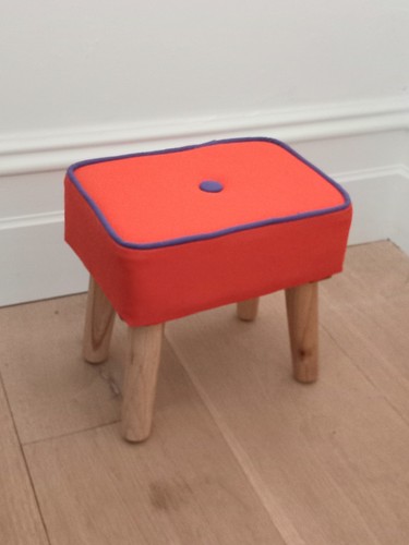 Funky footstool tangerine - funky,