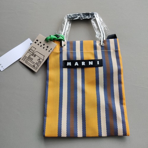 Marni market stripe bag yellow - marni,