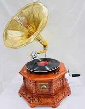 Vintage Antique Style Gramophone, Classic style, Record player, Phonograph, Gift