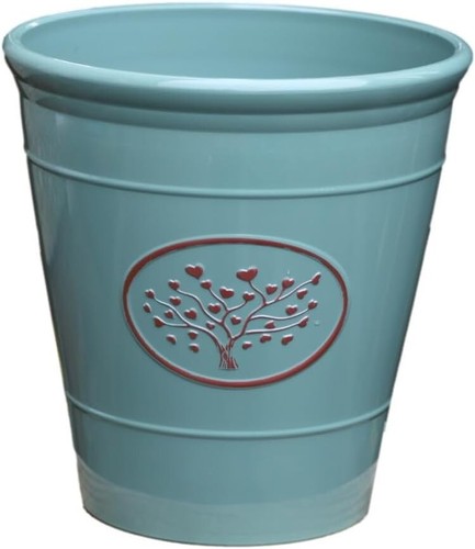 Plastic olive green planter - plastic,