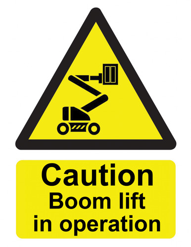 Caution boom lift - caution, operation