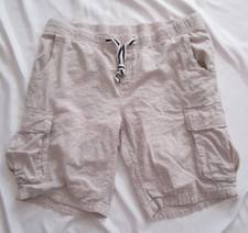Men's Livergy Linen Cargo Waist Tie Shorts Sz 38 (MP378)