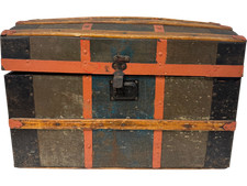 Vintage Metal Bound Steamer