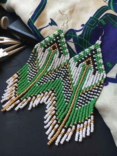 Tribal earrings native - earrings,