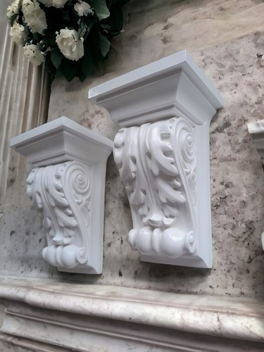 Pair plaster corbels - pair,