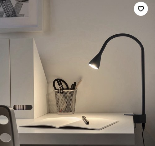 Wall table black led clamp - table,