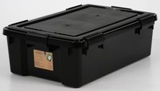 Under Bed Weathertight Airtight Black Plastic Damp Area 30 Litre Dry Storage Box
