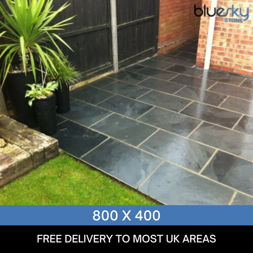 Black slate paving - slate,