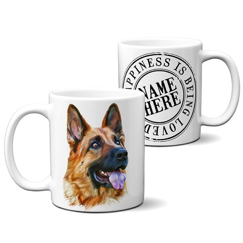 Personalised alsatian mug - mug, pet