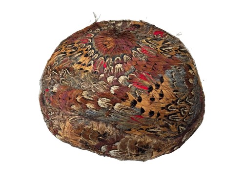 Vintage peacock feather hat - feather,