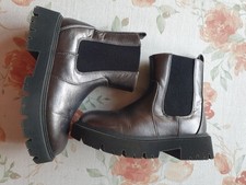 NEXT girls Pewter Zipped Boots
