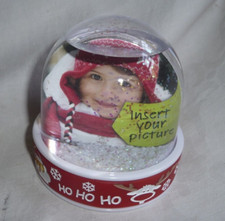 Snow dome globe  'Insert your own picture' 95x95mm - easy grip base