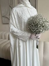 MODEST BRIDAL ABAYA OFF WHITE- DRESS AND CAPE JASMIN - SIZE 6/8 