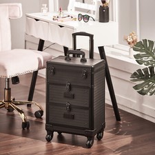 Chest Storage 2 Drawers Nail Technician Make Up Trolley Case Cosmetic Vanity Box