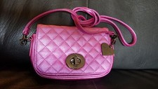 Marc B Pink Metallic Quilted Crossbody Handbag