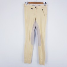 Dublin Womens Size XS 8 Cream Light Grey Leather Feature Jodhpurs