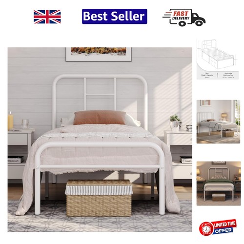 Heavy duty 3ft metal bed - metal,