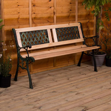 Garden Bench Twin Cross 3