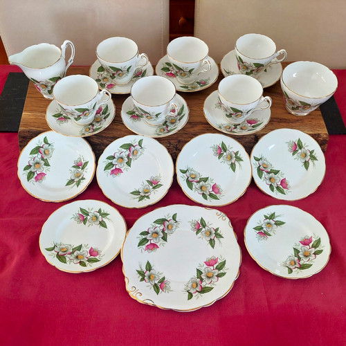 21pc bone china - bone, tea