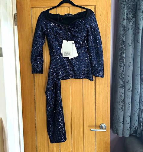 Roland mouret navy sequin - navy, boat