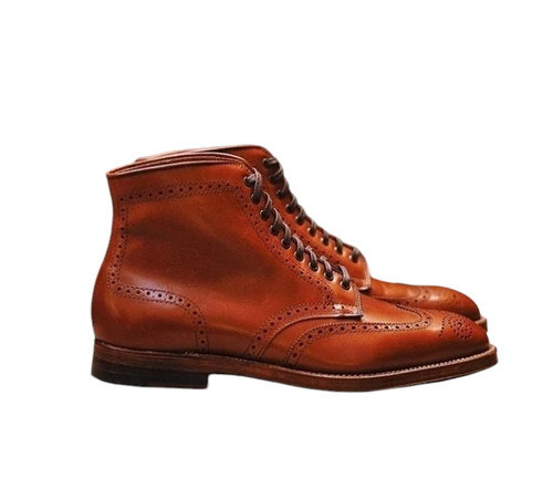 Handmade men tan leather - men's,