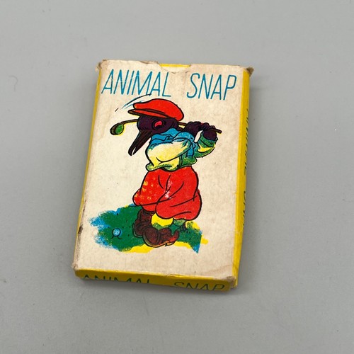 Vintage animal snap card game - vintage,