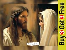 Jesus And Mary Facing One And