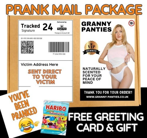 Prank mail package sent - package,
