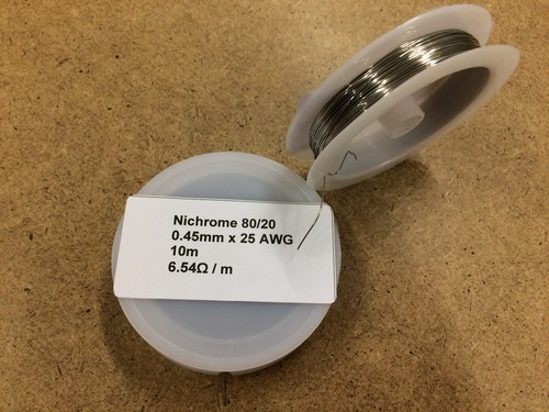 45mm 10m awg - 25, nichrome