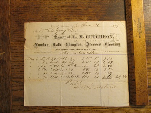 Antique ephemera billhead - ephemera,