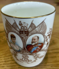 Royal Doulton Bone China Coronation Beaker 1902 King Edward V11