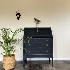 Antique Hand Painted Mahogany