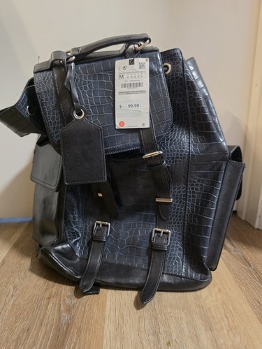 Zara mens large - black, croc