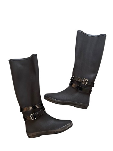 Aldo black rubber riding