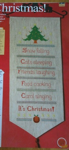 Christmas bell pull sampler - christmas,