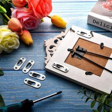 1/10/30/50PCS Metal Keyhole Picture Frame Hangers Two Hole Hanging Bracket Plate