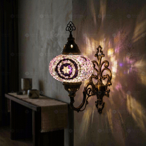 Purple turkish mosaic wall - purple,