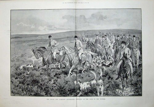 Original old antique print - original,